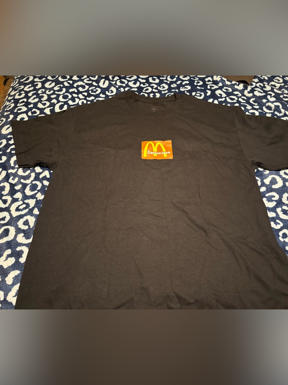 Travis Scott Black Tee with Orange & Yellow Logo